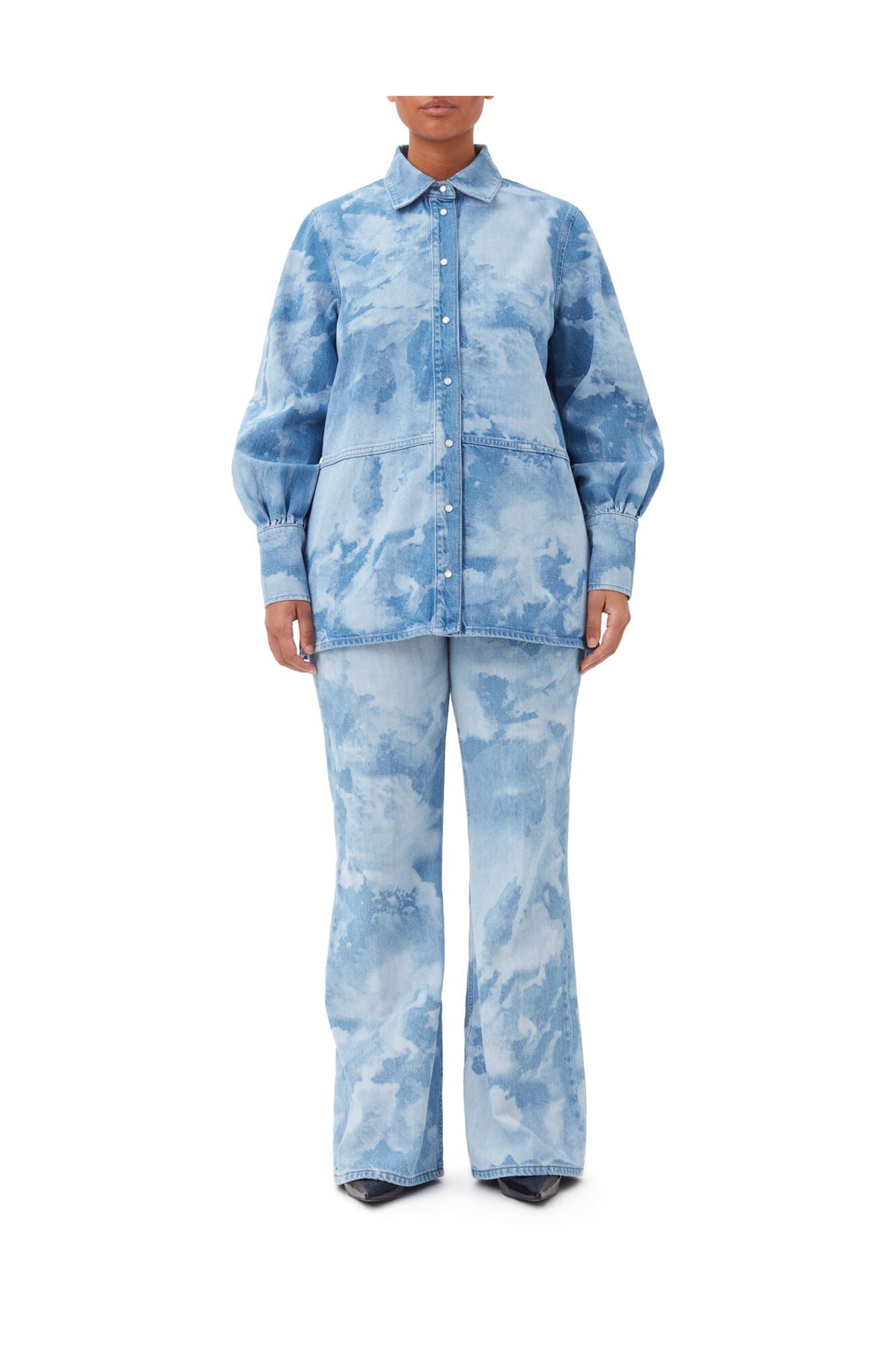 Bleach Denim Shirt | Light Blue Stone