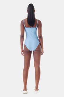 Blue Gathered Swimsuit | Glacier Lake