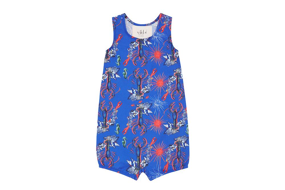 Vild Lab No.8 Organic Cotton Romper | Rare Living Lobsters