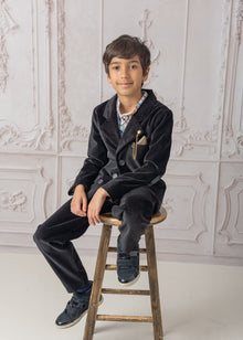 Boy | Charlie Checkered Mandarin Collar Shirt | White x Multicolor