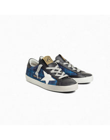 Boys | Bonpoint X Golden Goose Printed Leather Sneakers | Navy