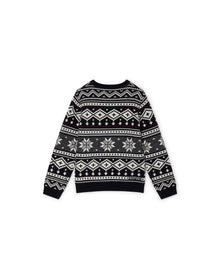 Boys | Jacquard Cashmere Sweater | 8Y | Navy