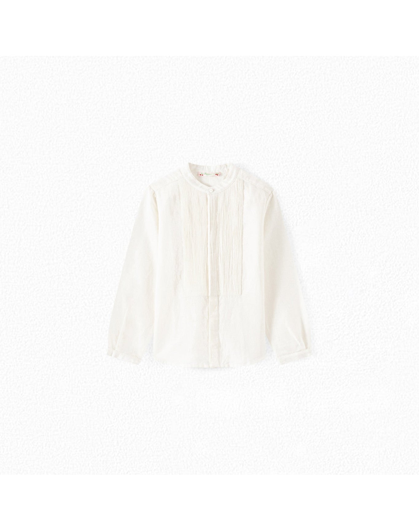 Boys | Pleated Linen Shirt | 8Y | Milk White
