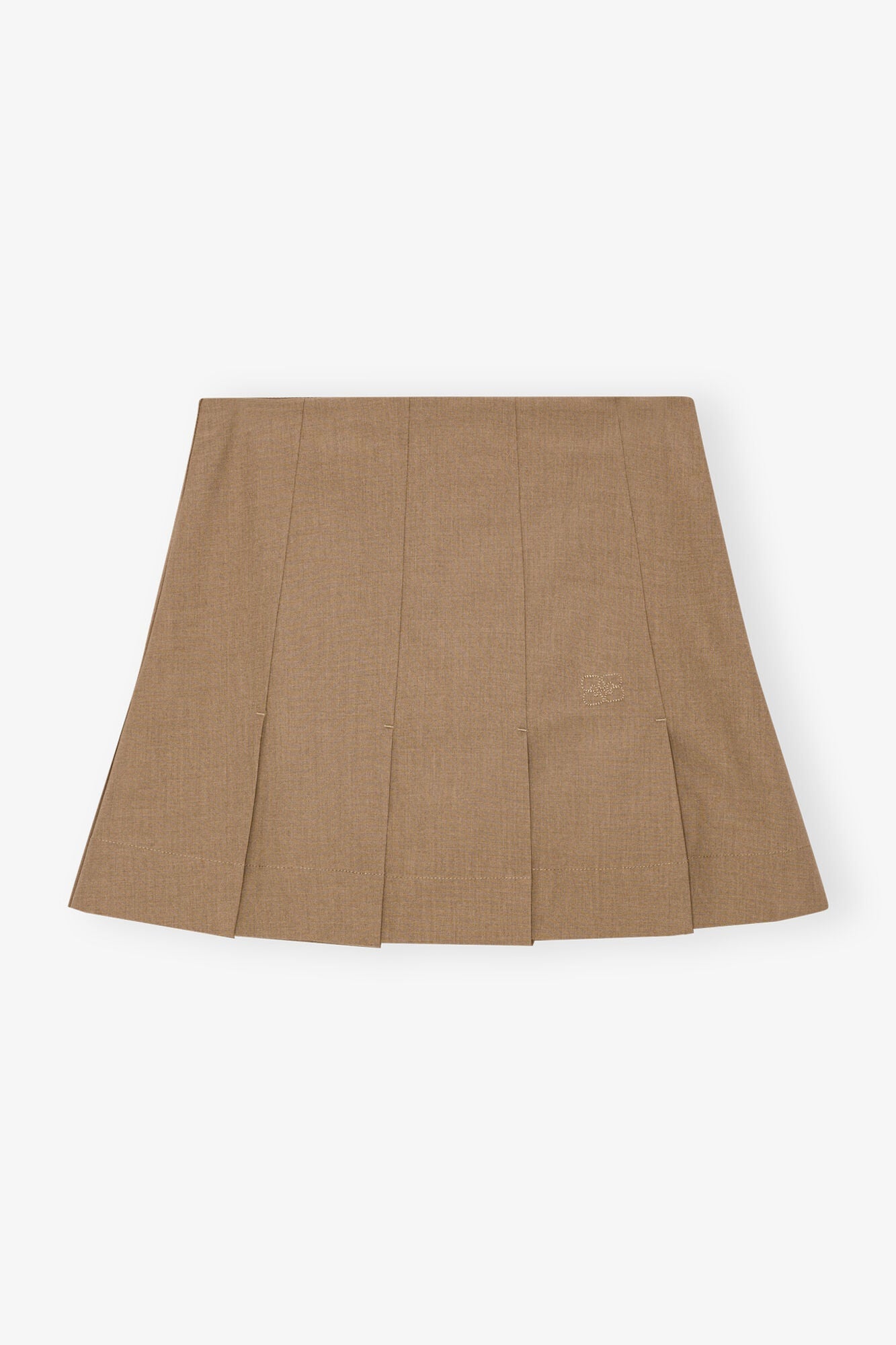Brown Drapey Melange Mini Skirt | Tiger's Eye