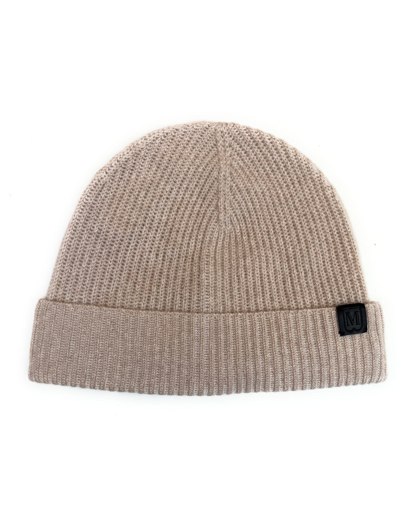 Bruno Magli | Men | Cashmere Two-Tone Chunky Rib Beanie | Natural