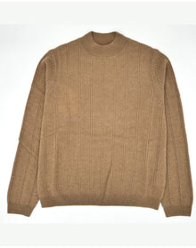 Bruno Magli | Women | Cashmere Blend L/S Wide Rib Mock Nk Sweater | Camel