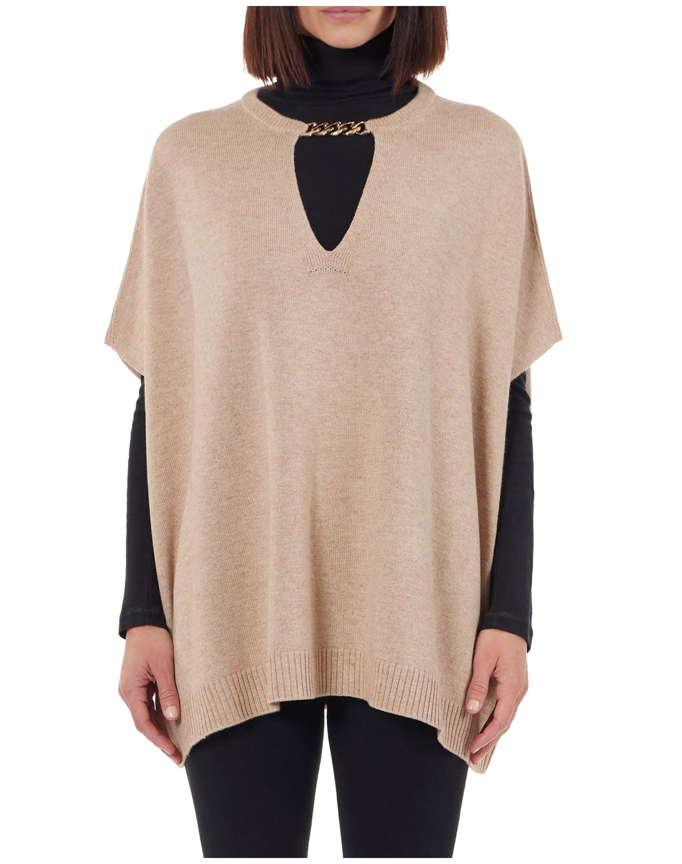 Bruno Magli | Women | Cashmere Blend Poncho | Camel