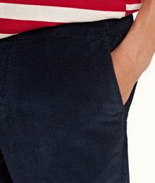 Bulldog Corduroy Corduroy Drawcord Mid-Length Shorts | Midnight Navy