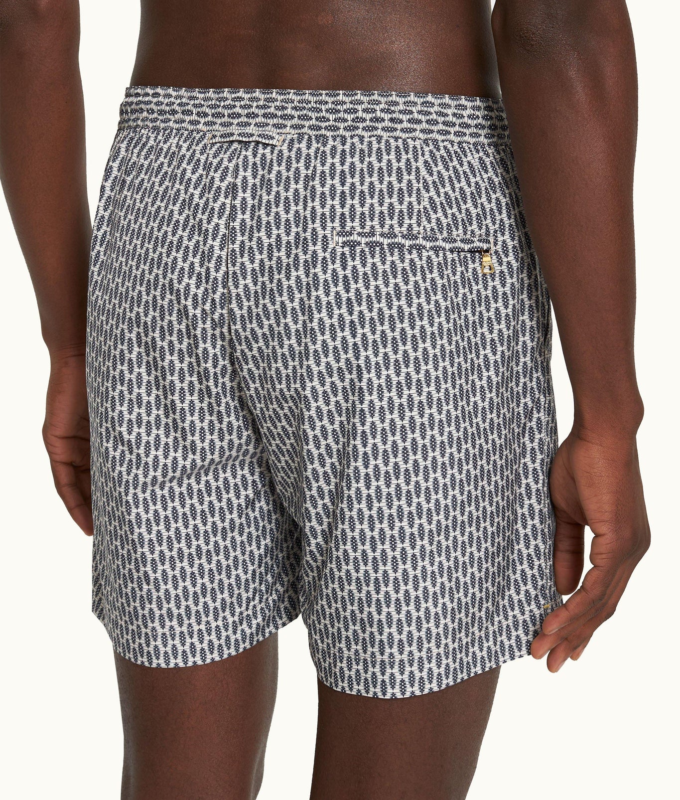 Bulldog Drawcord Perez Print Mid-Length Drawcord Swim Shorts | Chai