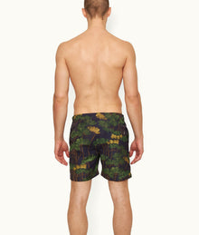 Bulldog Fantasy Floral Mid-Length Swim Shorts | Night Iris