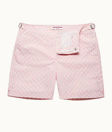 Bulldog Otaru Mid-Length Swim Shorts | Pink/White