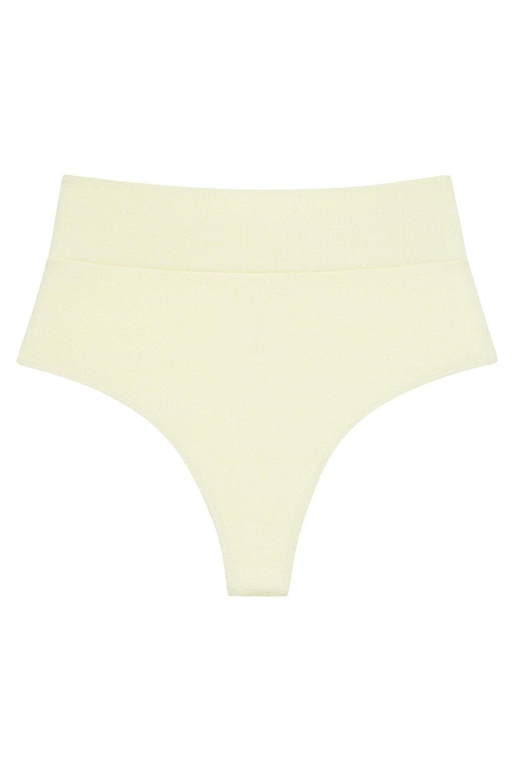 Added Coverage High Rise Bikini Bottom | Buttercream Rib