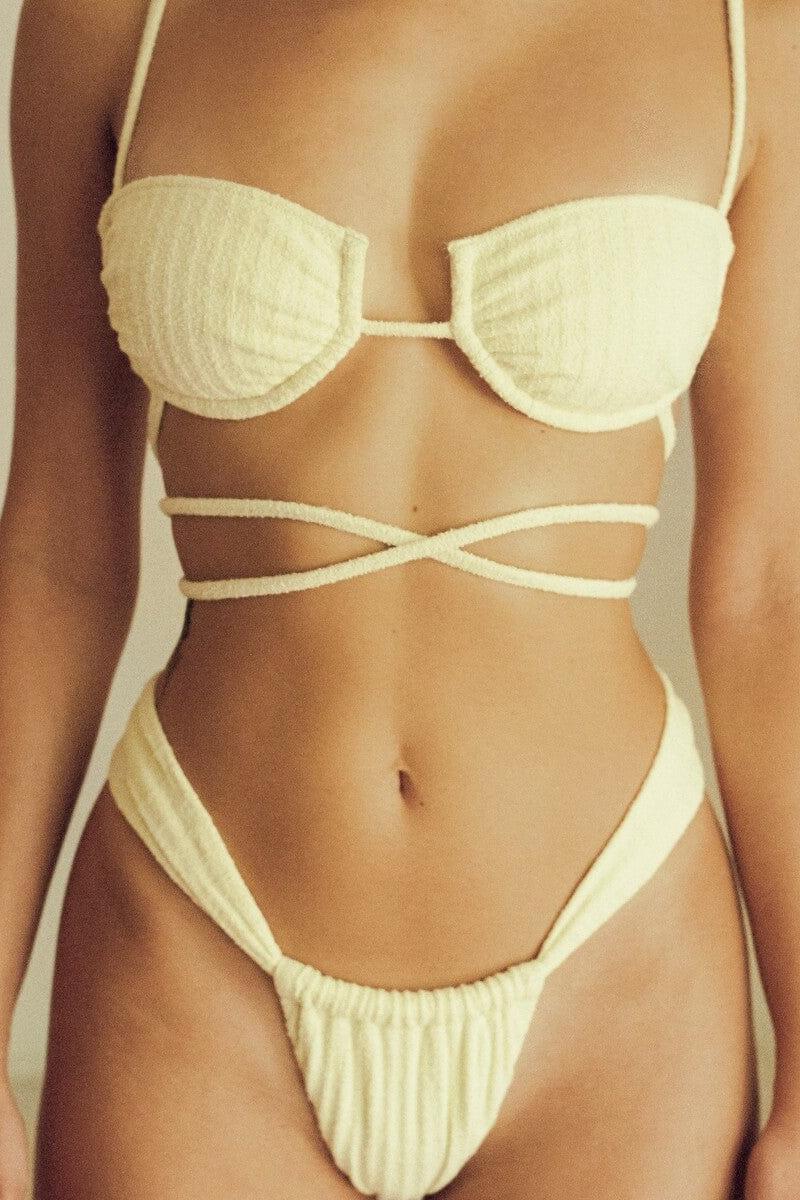 Simone Bikini Top | Buttercream Rib