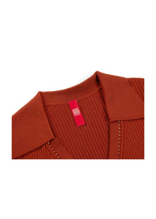 Button Cardigan | Red