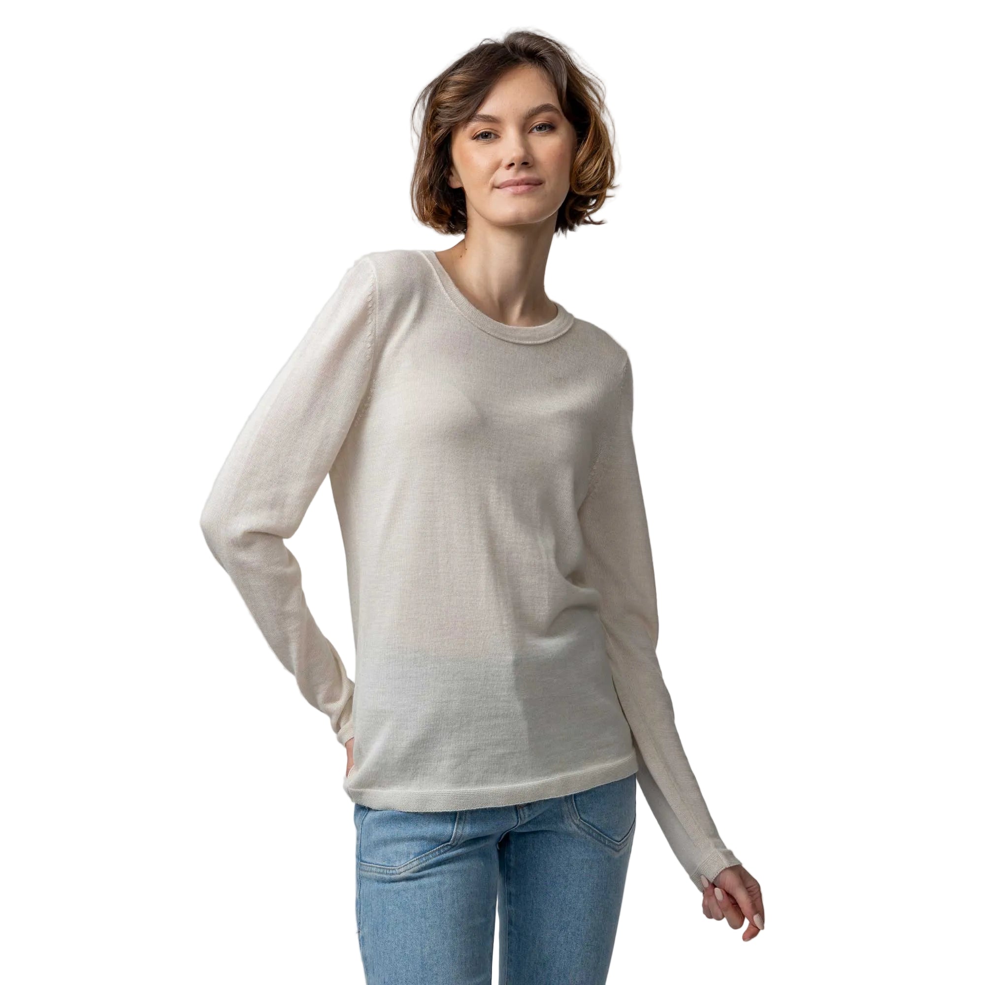 Women | Crew Neck Sweater for Women | White