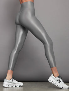 High Rise 7/8 Legging in Takara Shine | Steel Grey