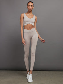 Wrap Legging in Heather Melt | Heather Oatmeal