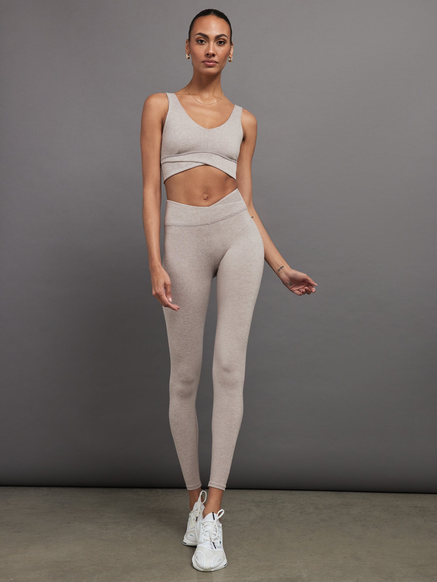 Wrap Legging in Heather Melt | Heather Oatmeal
