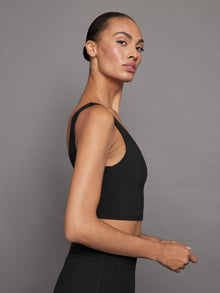 V-Neck Longline Bra in Melt | Black