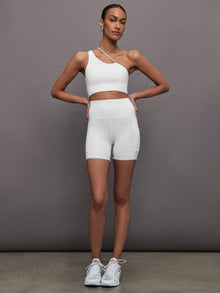 Pleated Tennis Ball Shortie in Melt | White