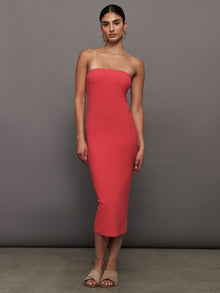 Strapless Dress in Melt | Tomato