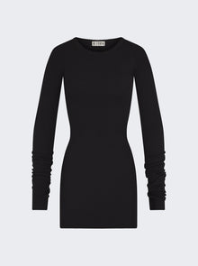 Women | ETERNE | Long Sleeve Crewneck Mini Dress | Black