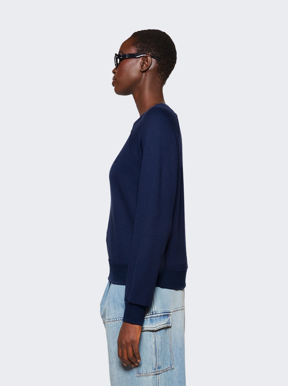 Women | ETERNE | Shrunken Raglan Sweatshirt Navy
