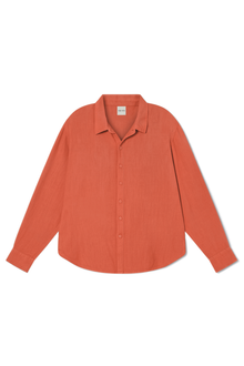 Cecile Oversized Linen Shirt | Cayenne