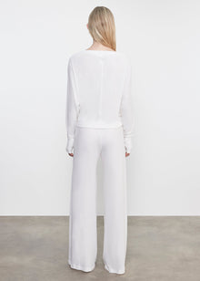 Cashmere Drawcord Pant | White