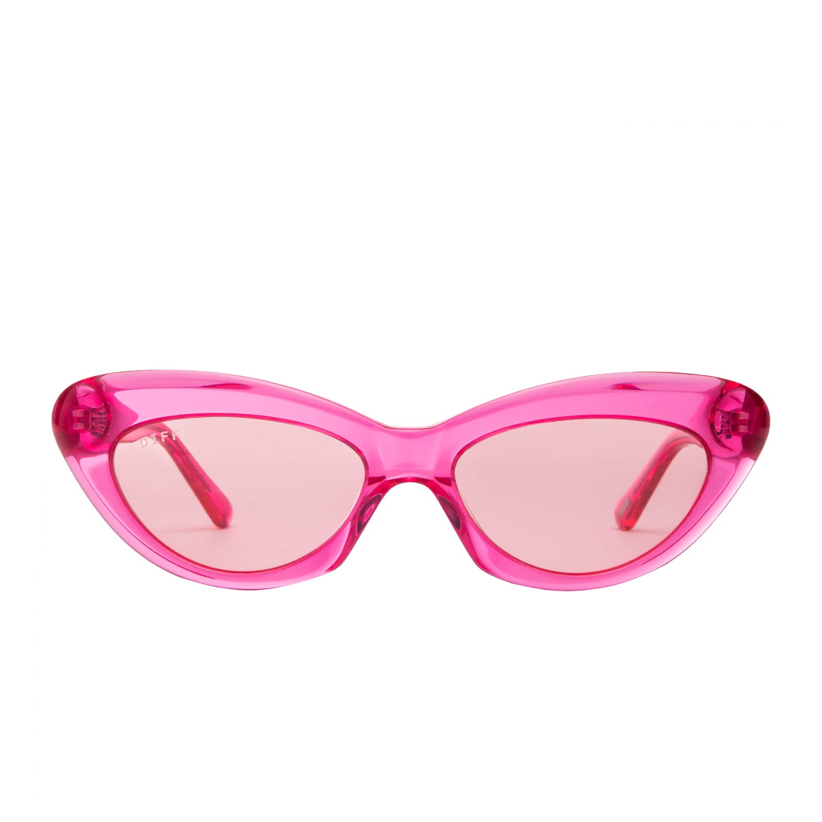 Womens | Cleo Sunglasses | Pink Crystal | Transparent Pink Lenses