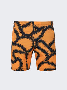 Men | Marcelo Burlon County Of Milan | All Over Snakes Swimshort | Ocher Yellow