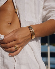 The Cannoli Ring | Cubic Zirconia | Gold