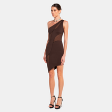 OW Collection Curve Mini Dress | Brown