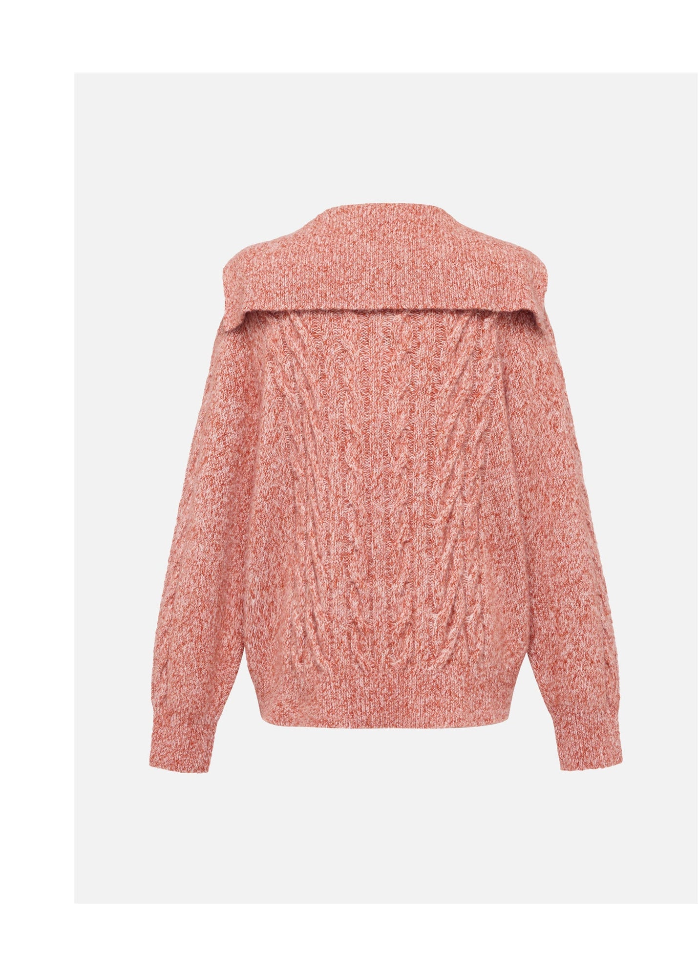 Cable Knit Pullover | Orange