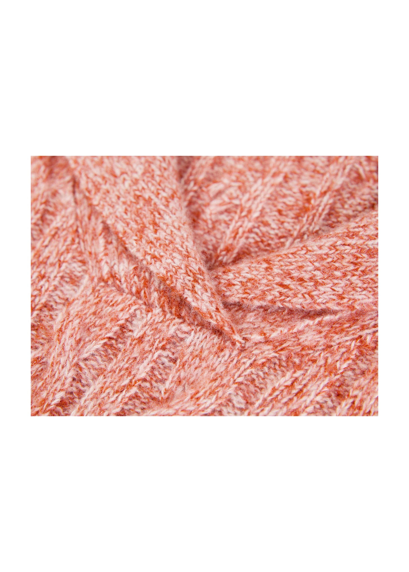 Cable Knit Pullover | Orange