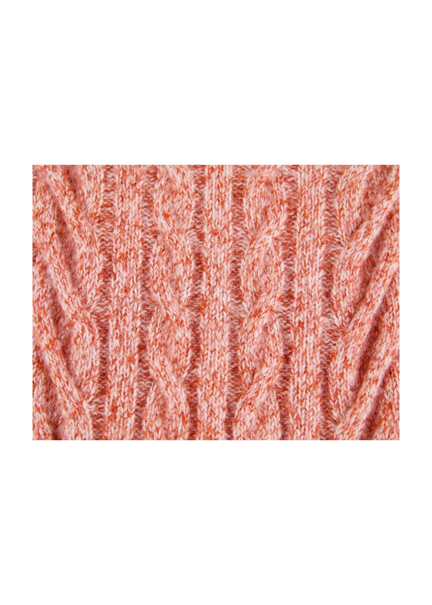 Cable Knit Pullover | Orange
