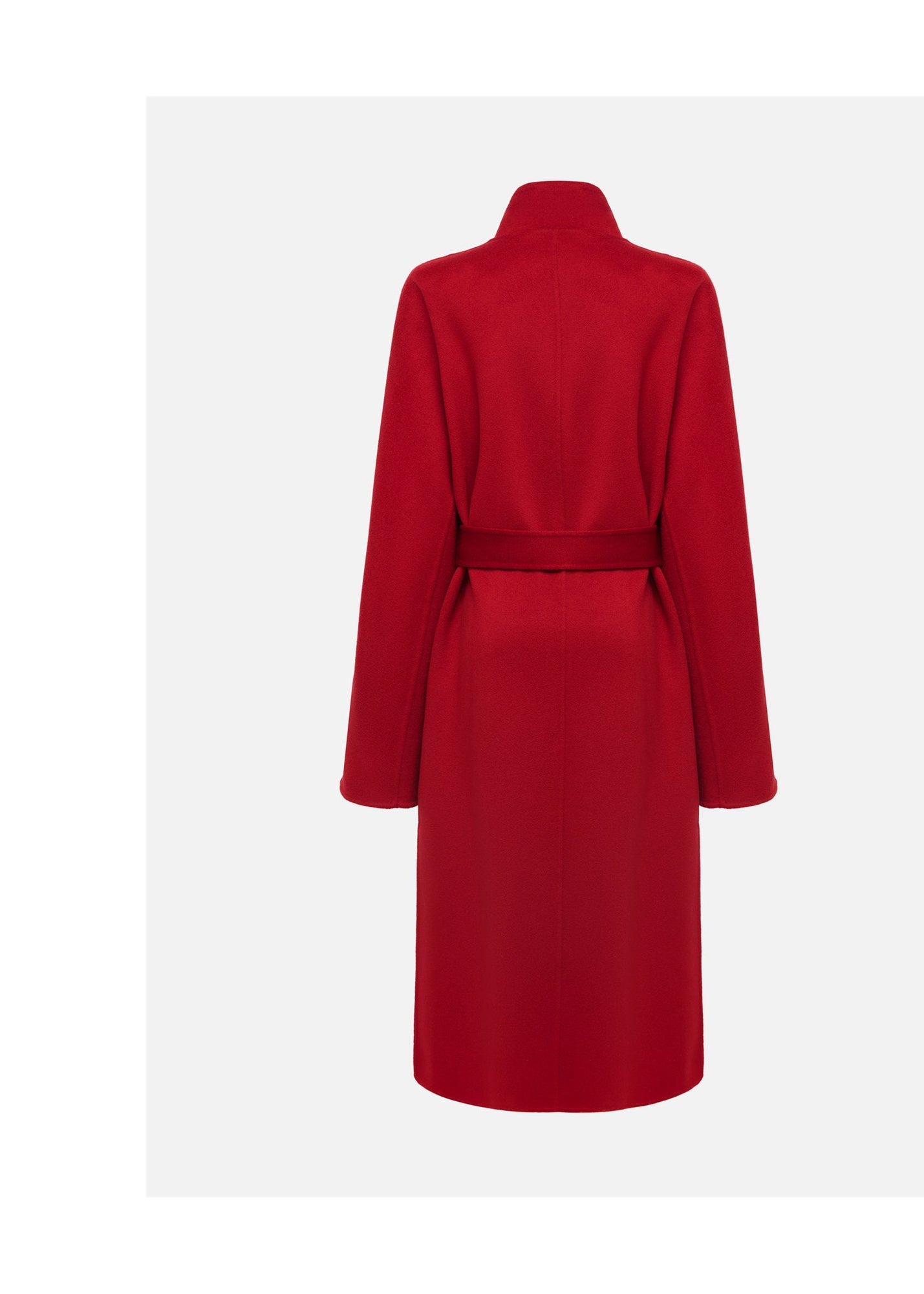 Cashmere-Wool Double-Faced Coat | Red