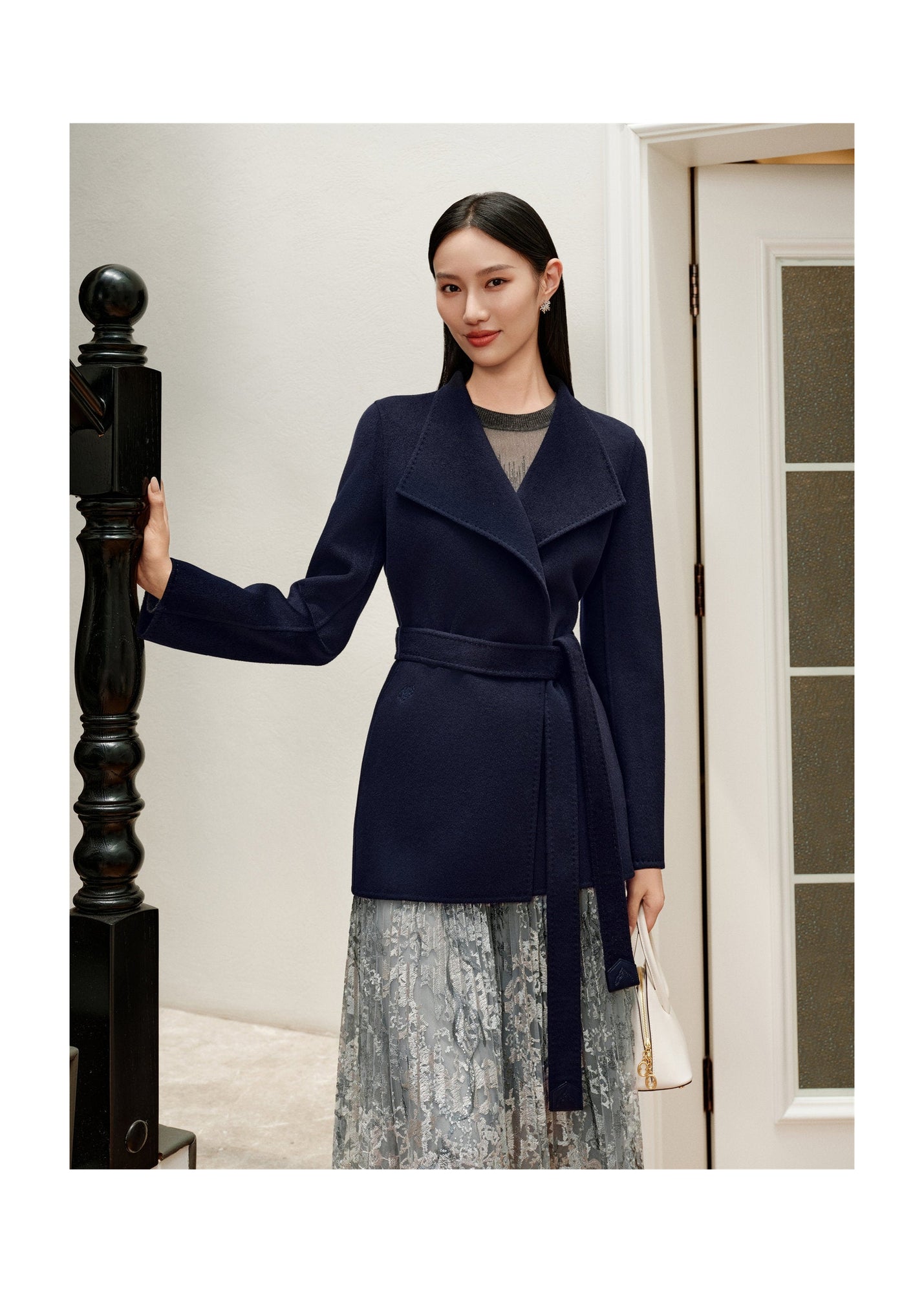 Cashmere Coat | Navy