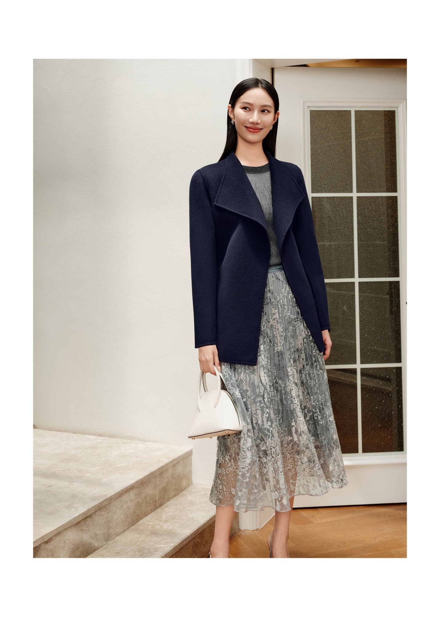 Cashmere Coat | Navy