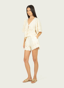 Floria Top | Antique Creme