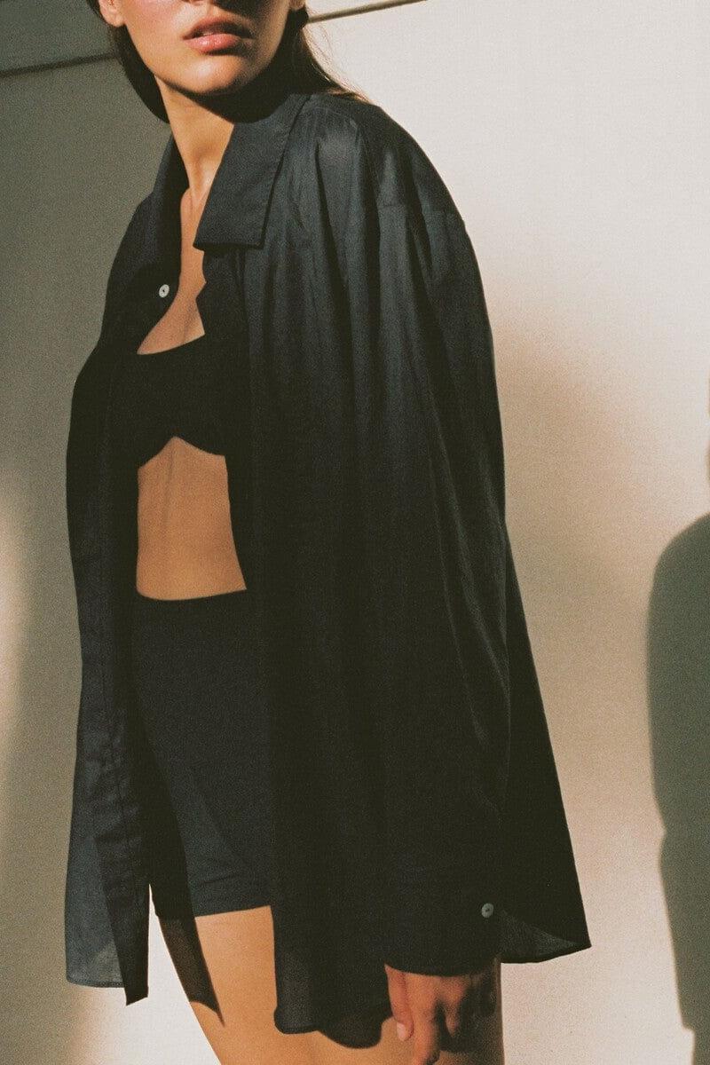 Long Sleeve Button Down Shirt | Charcoal