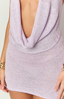 Charl Cowl Neck Mini Dress | Lilac