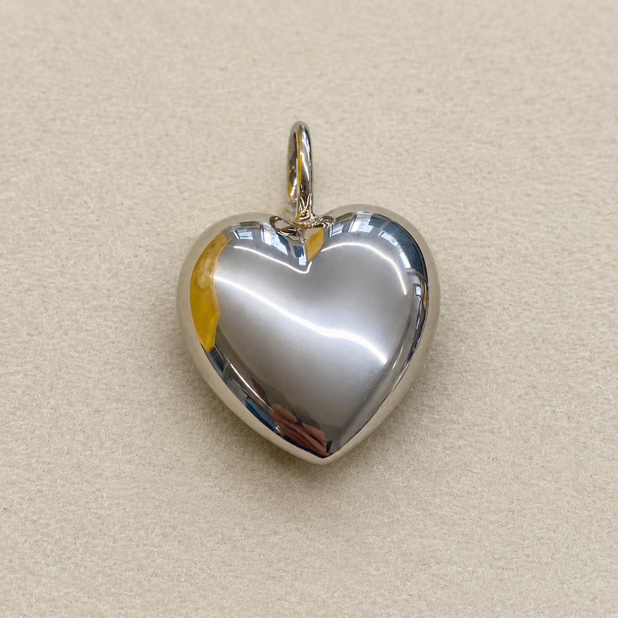 Large Heart Charm | Sterling Silver