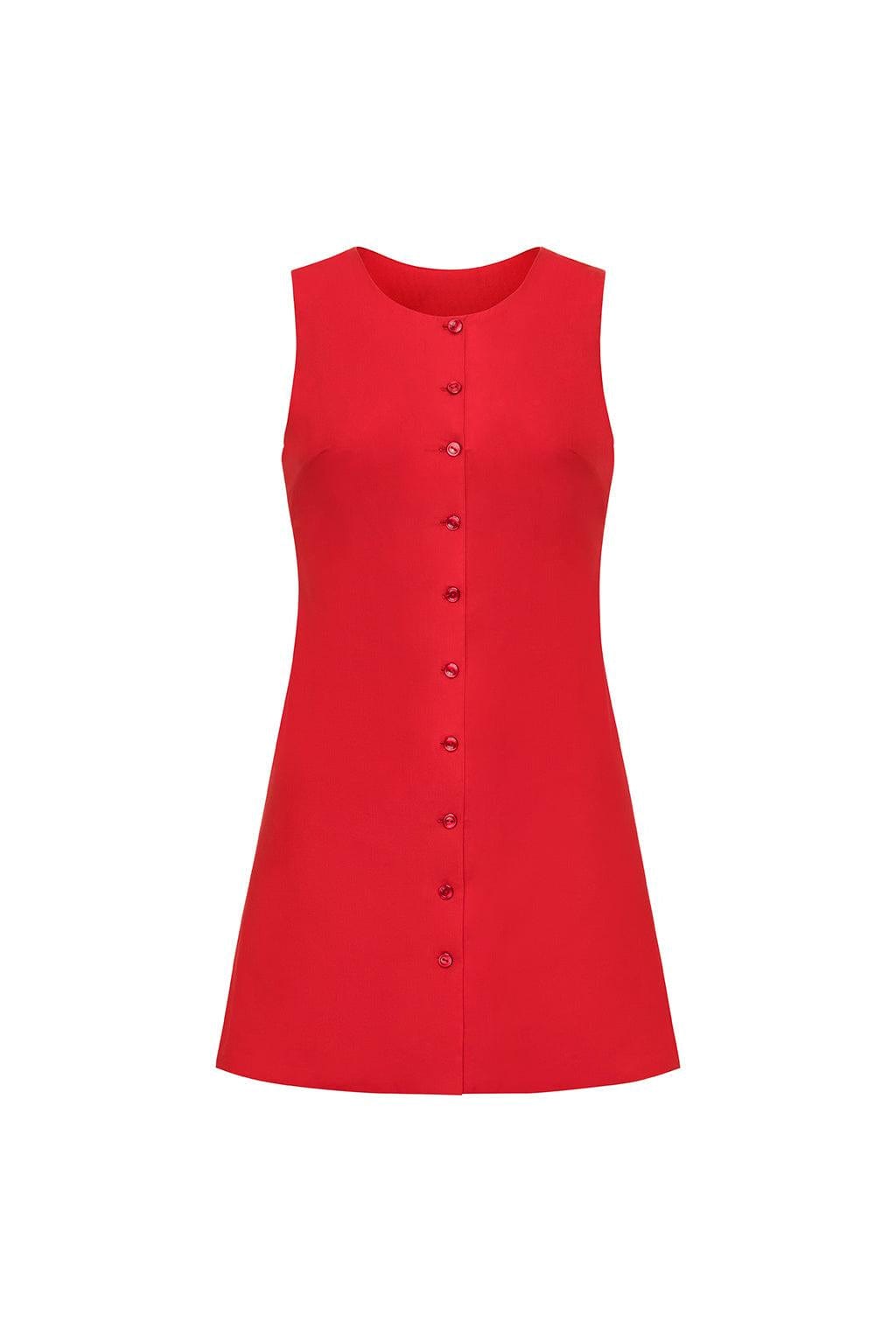 Button Down Tank Dress | Cherry