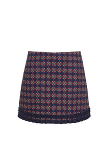 Chrissy Skirt | Evening Daisy Geo Medallion