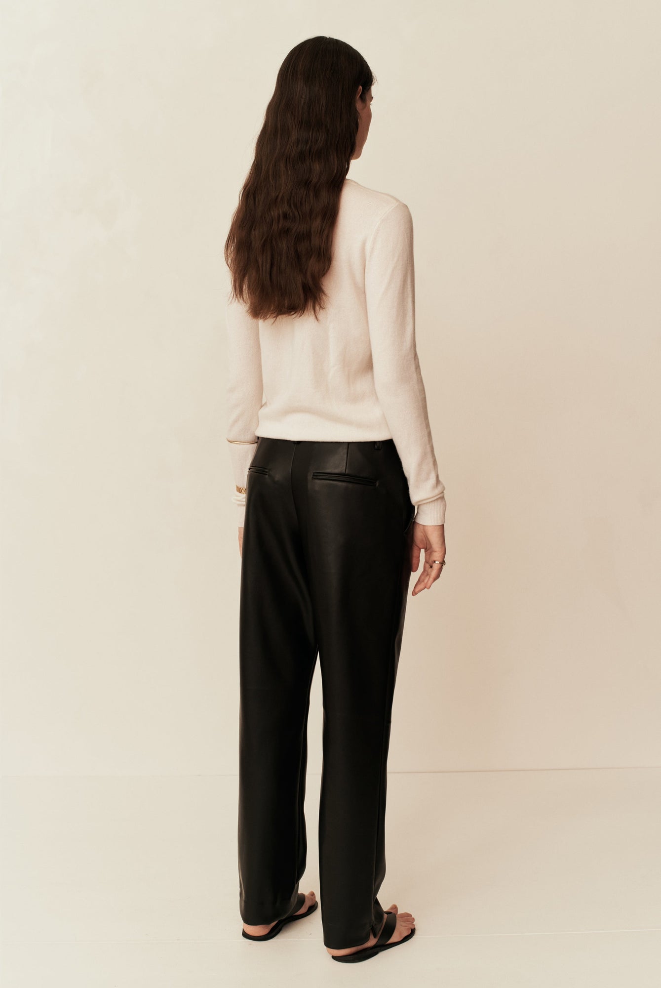 Classico Leather Trouser | Black