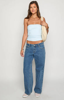 Clara Star Denim Low Rise Jeans | Mid Wash