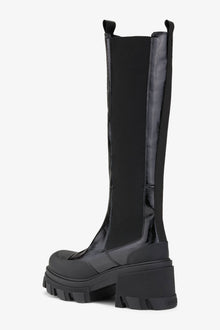 Cleated Heeled Chelsea Boots | Black