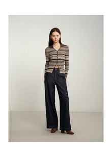 Collared Pullover | Brown