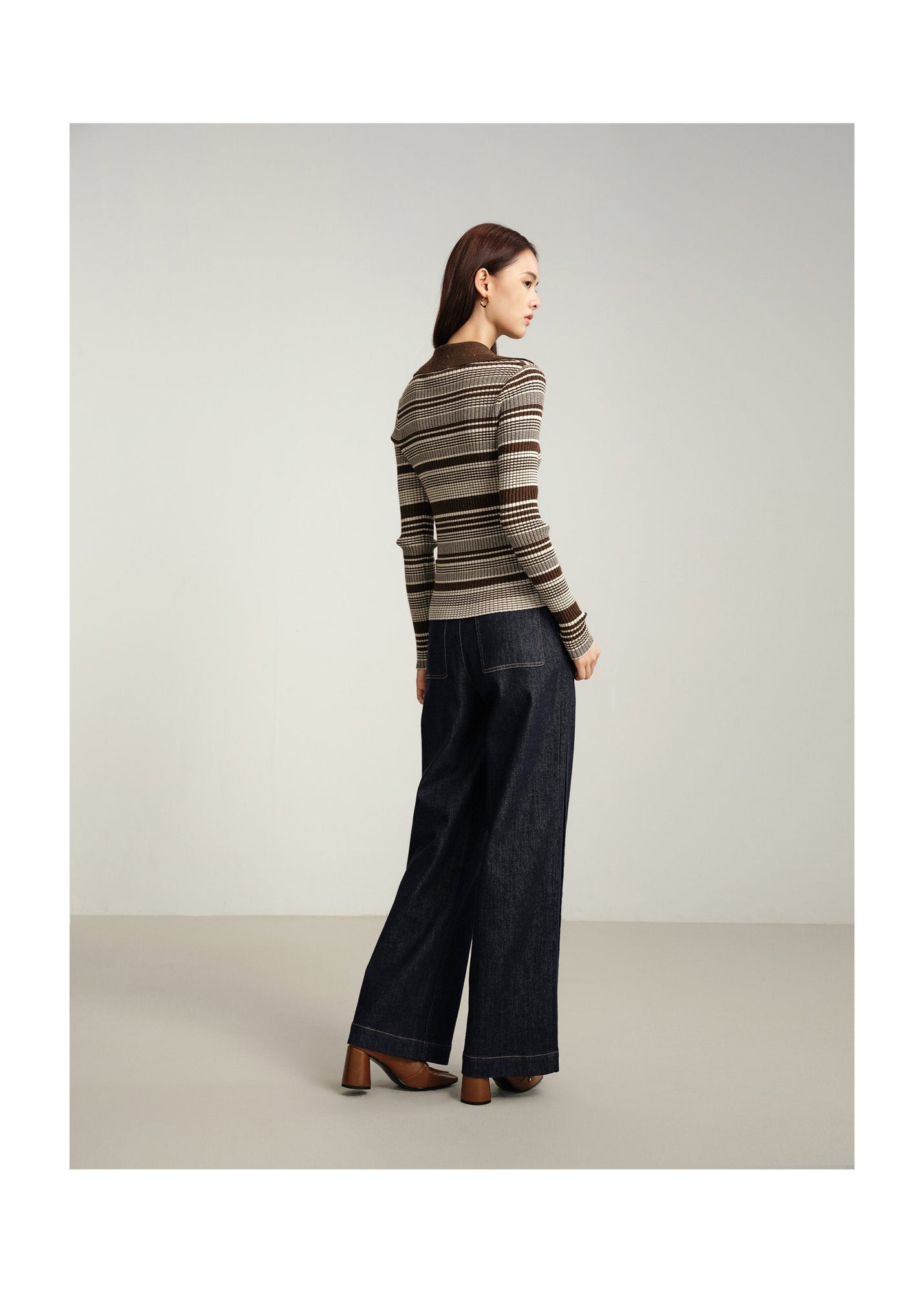 Collared Pullover | Brown
